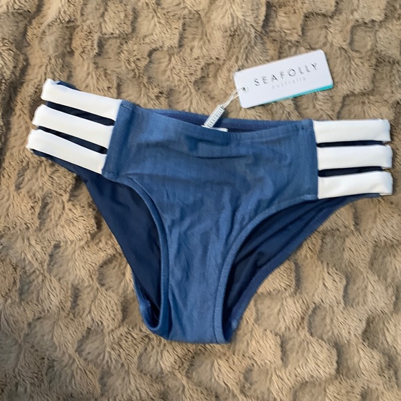 Seafolly Swim Seafolly Denim Bikini Multi Strap Hipster Bottoms